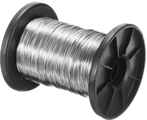 PATIKIL Alambre de Acero Inoxidable 316 328 pies 0.5mm 24 Calibre Alambre para Joyería Manualidades Pulseras Bisutería Plata