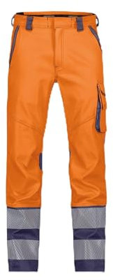DASSY® Minnesota Stretch-Warnschutzbundhose - maat 54 - NEONORANGE/DUNKELBLAU