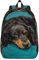ESASAM Rucksack aus Segeltuch mit Dackel-Motiv, stilvoller und langlebiger Canvas-Rucksack, Schwarz , M