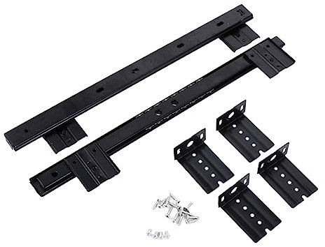 HOMOCONO Keyboard Platform Desk Keyboard Drawer Tray Slide Rail Sturdy Steel Mute Soft-Close Design