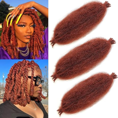 8 Packs Marley Twist Hair 18 Inch Pre-Separated Springy Afro Twist Hair Extension Afro Kinky Hair for Braiding Marley Kinky Braiding for Black Women (#350, 18 Inch (Pack of 8))