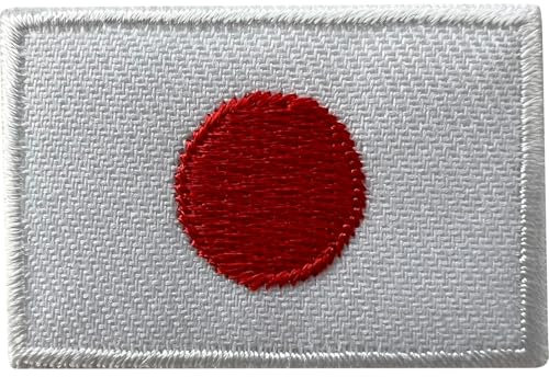 Mini parche de la bandera de Japón para planchar o coser en bolsa de ropa, insignia pequeña japonesa bordada