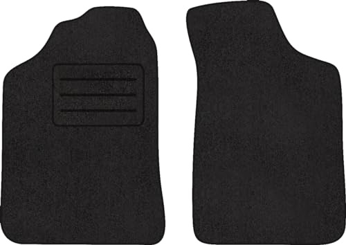 Fußmatten Velours Autoteppich passend für Peugeot 106 vorne schwarz