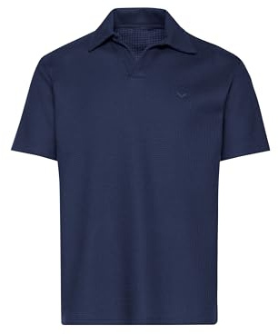 TRIGEMA Oversized Poloshirt ohne Knopfleiste in Waffeloptik