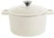 Argon Tableware 4.5L Round Cast Iron Casserole Dish with Self-Basting Lid - Pebble Gloss - 1x Induction Hob Cooking 4.75QT Dutch Oven Bread Baking Serving Roasting Stew Stock Pot Cookware Pan