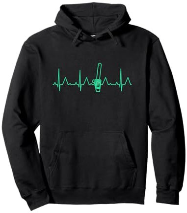 Chainsaw Heartbeat Cardiogram ECG Lumberjack Woodworker Pullover Hoodie