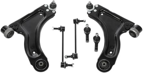 ISINEVER 2x Querlenker mit Koppelstange + Spurstangenkopf Vorderachse Links Rechts Kompatibel mit Opel Combo, Corsa C X01, Tigra Twintop X04