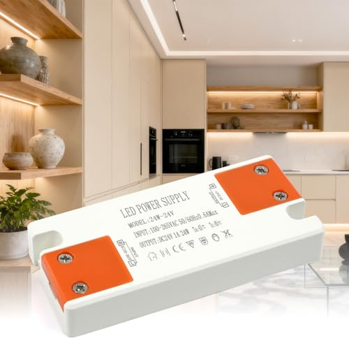 KSIBNW Transformateur 220V 24V LED Alimentation 1A 24W, Convertisseur de Tension 220V AC à 24V 1A 24W DC Adaptateur Basse Tension Transfo Constante Tension Ultra Mince Driver pour LED Bandes