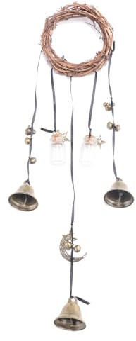 Aboiled Protection Home Decor for Door Knob for Protection, Handmade Rattan Wind Chimes Witch Decor