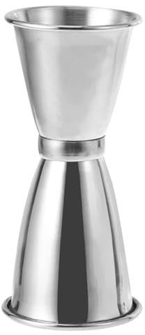 Toyvian Jigger Medidor de Acero Inoxidable con Doble Escala Vaso Medidor para Cócteles Profesional Herramienta para Barra Fácil de Limpiar y Uso Casa o Bar