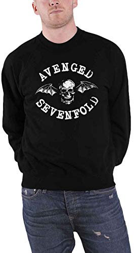 Avenged Sevenfold Sweatshirt Classic Death Bat Band Logo offiziell Herren Nue L