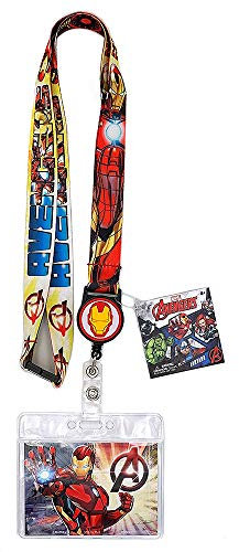Unbekannt Marvel Avengers Iron Man Schlüsselband mit einziehbarem Kartenhalter
