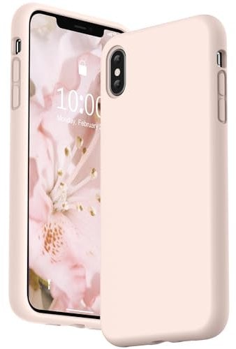 SURPHY iPhone XS Max Silicone Case, Liquid Silicone Gel Rubber Anti-Scratch Shockproof 6.5 inch Phone Case for iPhone iPhone XS Max (2018) (FULL-Pink Sank)