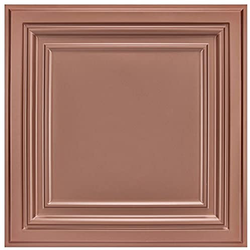 Art3d PVC-Deckenfliesen Kunststoffplatte 61x61cm 12 Stück Braun 4,5 m²