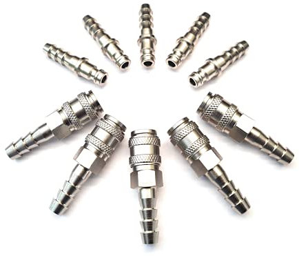 Window Cleaning Water Fed Pole Series 21 Quick Connector Set with 8mm Hosetail 5 Pack