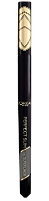 L'Oréal Paris Eyeliner mit präziser Filzspitze für den perfekten Lidstrich und unwiderstehliches Augen Make-up, Super Liner Perfect Slim, Nr. 02 Grey (Grau), 1 Stück