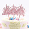 NO 10 Pcs Cake Toppers Birthday Tortenaufsatz Happy Birthday Acryl Cake Topper Rosa Glitter, Prinzessin SchlossTortendeko für Geburtstagskuchen Kuchen Dekorationen für Party Dekoration