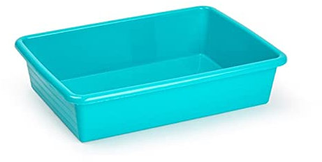 Tradineur - Bandeja rectangular pequeña para frigorífico, color aleatorio, capacidad 1.65 litros, 6 x 26,5 x 19 cm.