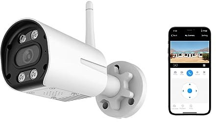 SECUEYE 1920P Bullet IP Kamera WiFi 10x Zoom Farbnachtsicht Bewegungserkennung 2-Wege Audio IP65 wasserdichte SD-Kartenaufzeichnung (5MP)