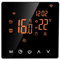 ME81H AC230V 50/60Hz Termostato Intelligente 5~90℃ WIFI Termostato Intelligente LCD Touch Screen Termostato Riscaldamento a Pavimento Acqua per Tuya(Pulsante Bianco Sfondo Arancione 3A)