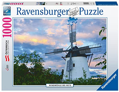Ravensburger Puzzle 17175 - Windmühle bei Retz - 1000 Teile Puzzle für Erwachsene und Kinder ab 14 Jahren