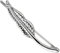 Treuheld® Ohrstecker Feder | Ear Climber | 3 Farben [04.] - rechtes Ohr - silber