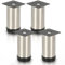 Gimisgu Edelstahl Möbelfüße 4er Set,Runde Möbelfuß Sockelfuß,Höhe 150mm,Höhenverstellbar:15mm,Belastbar bis 250 Kg,Geeignet für Sofa, Bett, Nachttisch, Schrank