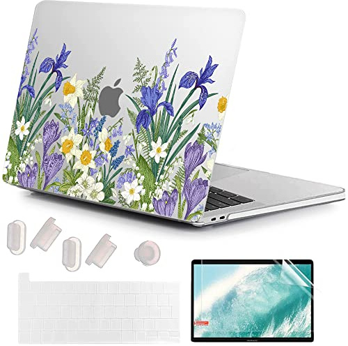MUSHUI Funda para MacBook Pro 13 Pulgadas 2022-2016, A2338 M1 M2 A2289 A2251 A2159 A1989 A1706 A1708, Plástico Carcasa Rígida & Cubierta de Teclado & Protector de Pantalla para Mac Pro 13.3, X89-27