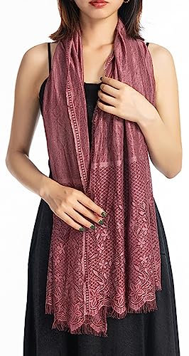 FAIRYGATE XXL Schal Damen großes Tuch Damen Elegant Damen Schal mit Stickerei Quaste Lange Glitzer Stola Wraps für Hochzeit Abendkleider Party A6317