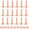 Hopbucan 100 Sets Copper Rivets and Burrs Washers Leather Copper Fastener for Wallets Collars Leather DIY Craft Supplies