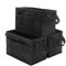 3-Pack Storage Tool Case Set, 13.8 x 7.8 x 7.8 Inches, Rectangular Waxed Canvas Fabric Collapsible Tool Bag with Handles for Tools,Wrench Set,Screwdrivers (Black)