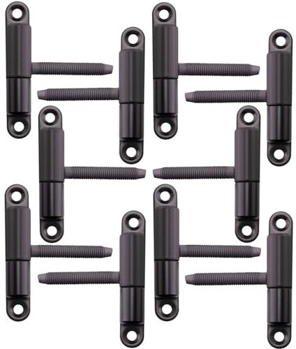 SOTECH 10 Stück Türbänder Einbohrband 15 x 83 mm mit Zapfen M8 x 47 mm Renovierband Anschraubband Scharnier für Innentüren zum Anschrauben/Einbohren (Stahl schwarz)