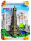 Imanes de nevera 3D para decoración de nevera, diseño de Paris France Tourist Souvenirs