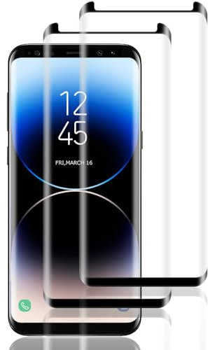 Beukei Screen Protector for Samsung Galaxy S9, 2 Pack Full Screen Protector, Anti-Shatter, Scratch Resistant, NO-Bubble, 9H Hardness,Glass Film