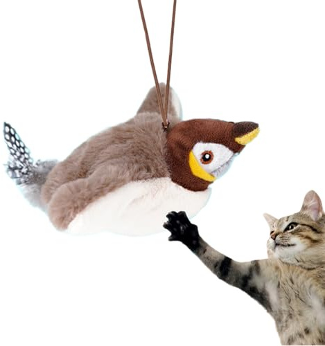 Flying Bird Toy - Touch Activated Interactive, Teaser Stick | Sparrow Motion Cat, Elektronische Spielstöcke, Realistische Bewegung Für Innen-, Außenkatze Kätzchen, Tägliche Aktivität Und Spaß Engageme