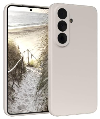 EAZY CASE - Silikonhülle für Galaxy S26 Hülle Silikon Case Grau weich stoßfeste Handyhülle Schutzhülle mit Kameraschutz Dünn Premium Schutz Cover TPU Phone Bumper in Polarstern Matt