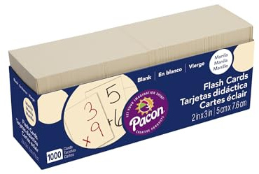 L'école Specialty vierge Flash Cards – 2 x 3 – Lot de 1000 – Manille