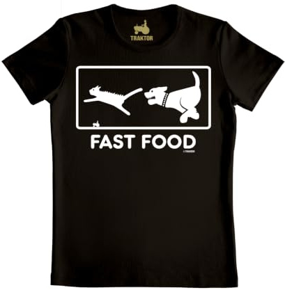 Logoshirt T-Shirt Fast Food schwarz XL