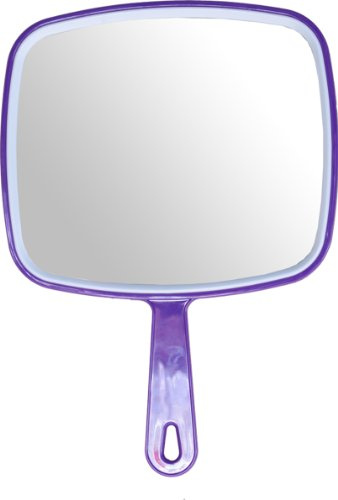 Hair dressing salon professional PURPLE hand held mirror
