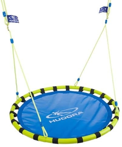 HUDORA Nestschaukel Alu 120 - Hochwertige Indoor & Outdoor Korbschaukel - Hängeschaukel mit 120 cm Durchmesser - Höhenverstellbare Netzschaukel für Kinder & Erwachsene bis zu 120kg
