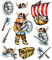 Hobbyfun 3 D Sticker XXL, Wikinger