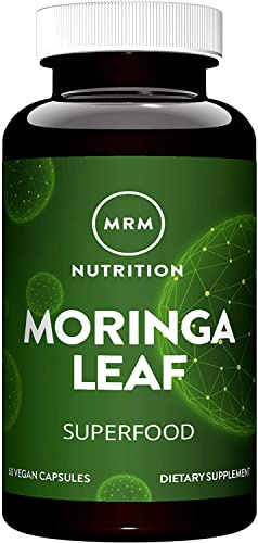 MRM Nutrition Moringa Leaf Capsules - For Women & Men - Made with 600mg Organic Moringa, Supplement to Support Nutrient Density and Digestive Health, Vegan, Gluten‑Free, & Non‑GMO - 60 Servings