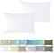 P'tit Basile - Kissenbezug 40x60 cm - Set mit 2 Kissenbezügen Für Babywiege - Weiß - 100% Bio-Baumwolle 57 Fäden/cm² ohne schädliche Substanz - Für Kinder Bett 60x120 70x140 cm