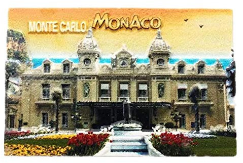 Kühlschrankmagnet Monte Carlo Monaco 3D Harz Handgemachtes Handwerk Touristische Reise Stadt Souvenir Sammlung Brief Kühlschrank Aufkleber