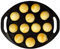 DYNAMIC COOKWARES - Cast Iron 12 Cavity Paniyaram Pan/Cast Iron Paniyaram Pan/Pre-Seasoned, 8 inch
