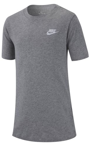 Nike Jungen T-Shirt B NSW Tee EMB Futura, dk Grey Heather/White, XL, AR5254
