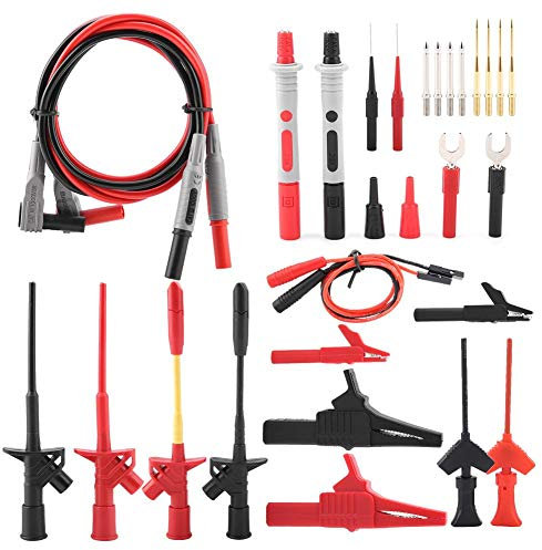 Multimeter-Kabel, 28-t. Austauschbare Multifunktions-Multimeter-Prüfkabel-Kits 4 mm Bananenstecker, universell für die meisten Digitalmultimeter geeignet