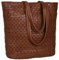 Antonio Valeria Ava Schultertasche aus Leder mit Tragegriff für Damen, Braun (Gewaschenes geflochtenes Rotholz.), Medium