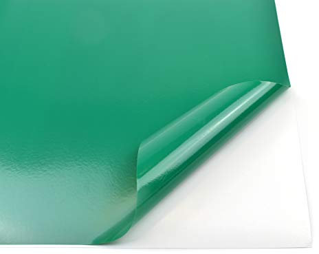Evergreen Goods 10 Sheets A4 Colour Self Adhesive Waterproof Matte/Glossy Craft Vinyl (Sticky Backed Plastic) for Die Cutting Machines (Emerald Green (Glossy))