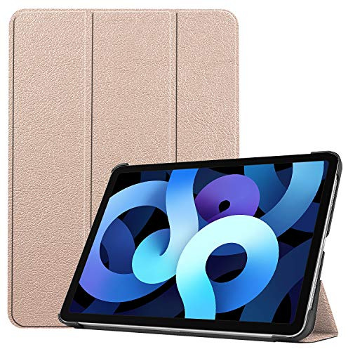 Lobwerk Case für Apple Ipad Air 4 2020 4. Generation 10.9 Zoll Schutzhülle Tasche mit Standfunktion und Auto Sleep/Wake Funktion Gold